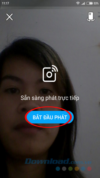 Bắt đầu phát Live Video