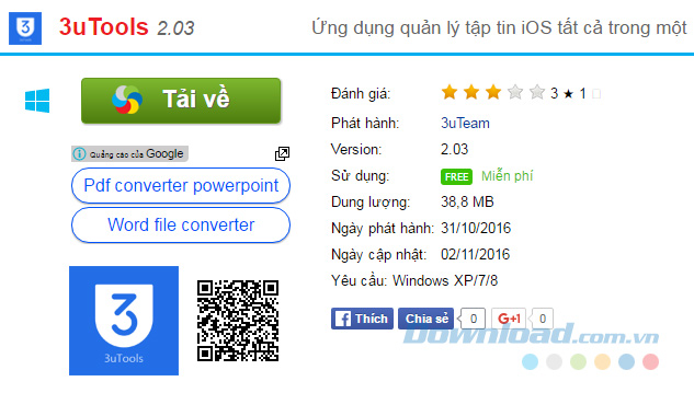 Cài đặt 3uTools trên máy tính