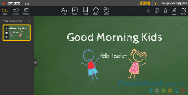 Dùng Emaze làm bài thuyết trình