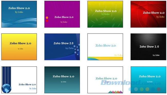 Zoho Show themes