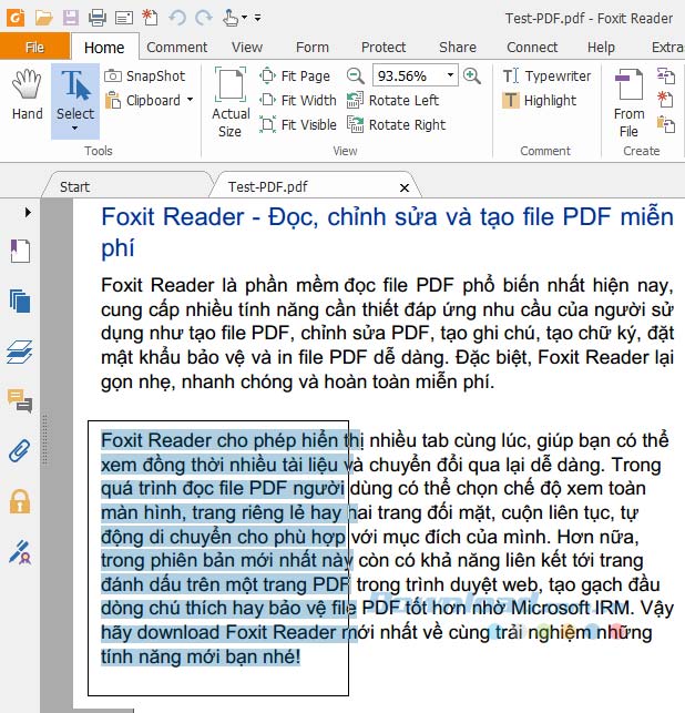 Copy cụm văn bản