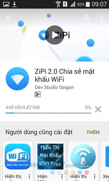 Quá trình cài đặt Zipi