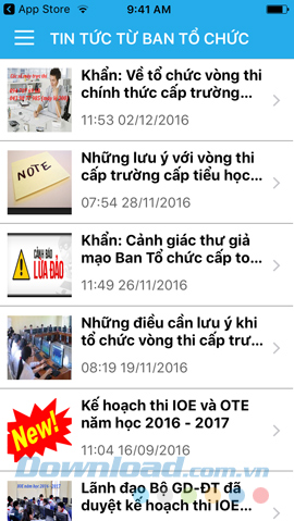 Thông tin từ BTC