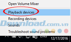 Nhấn chọn Playback Devices