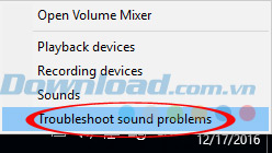 Nhấn chọn Troubleshoot sound problems