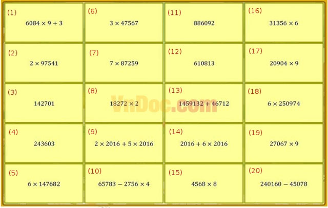 Đề thi Violympic môn Toán lớp 4 vòng 7