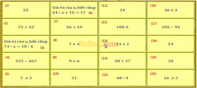 Đề thi Violympic Toán lớp 3 vòng 7 