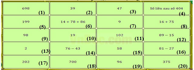 Đề thi Violympic Toán lớp 3 vòng 1