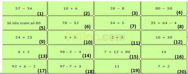 Bộ đề thi Violympic Toán lớp 2