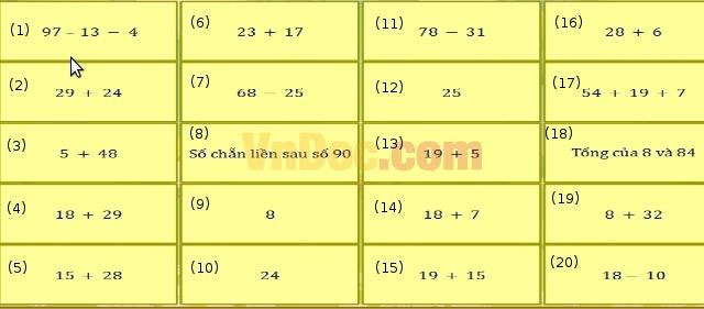 Bộ đề thi Violympic Toán lớp 2