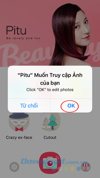 Truy cập album ảnh