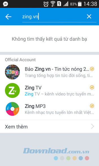 Tìm kiếm Zing.vn