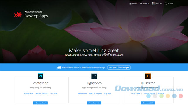 Cài đặt Adobe Creative Cloud Desktop Apps