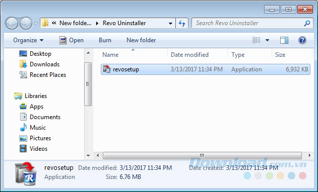 Cài đặt Revo Uninstaller trên máy tính