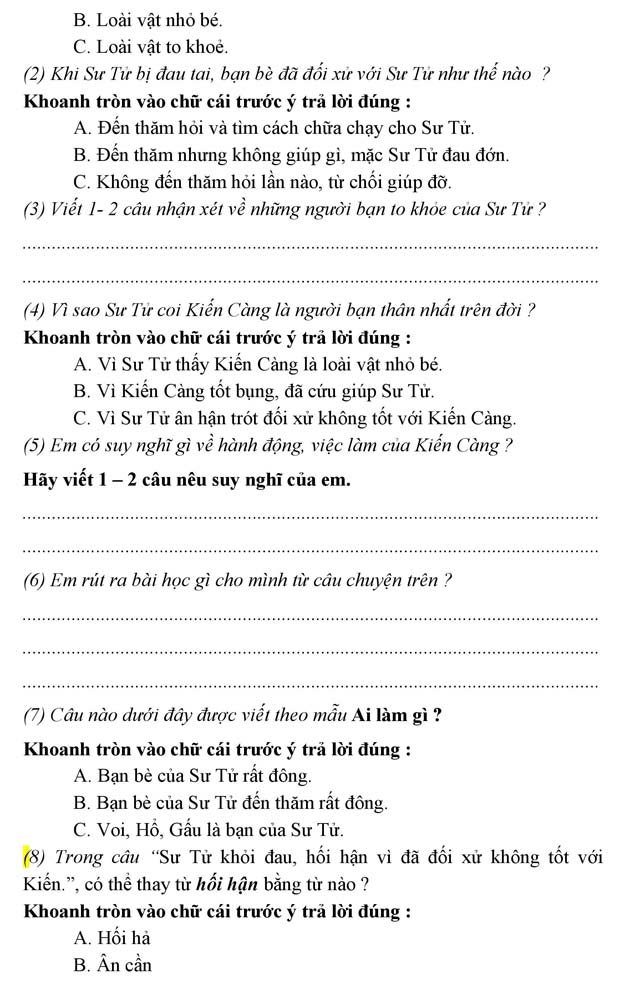 Hướng dẫn ra đề thi học kì 2 môn Tiếng Việt lớp 2, 3 