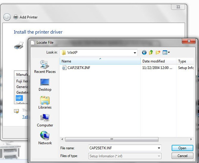 Thư mục cài đặt trên Windows XP