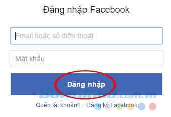 Đăng nhập Facebook