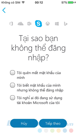 Không thể đăng nhập