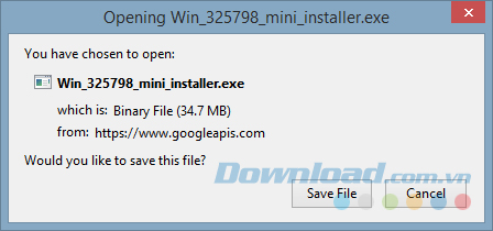Mở file mini-installer.exe
