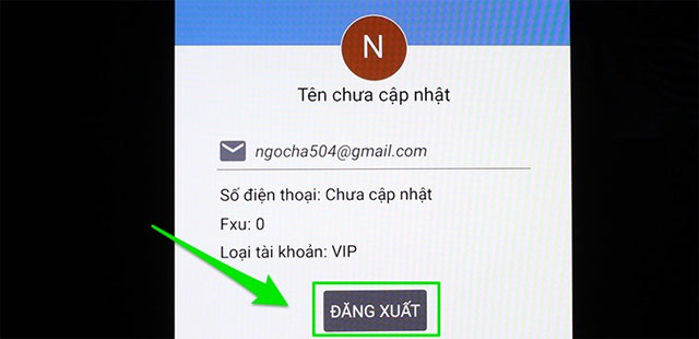 Đăng xuất tài khoản