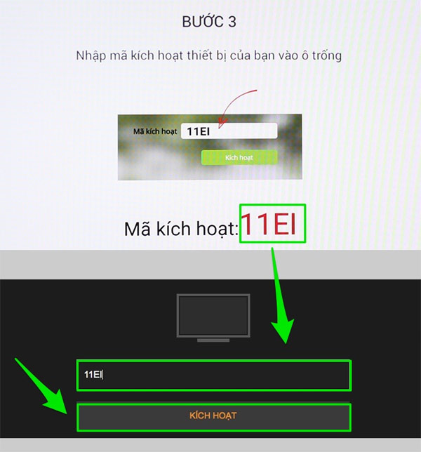 Nhập mã kích hoạt