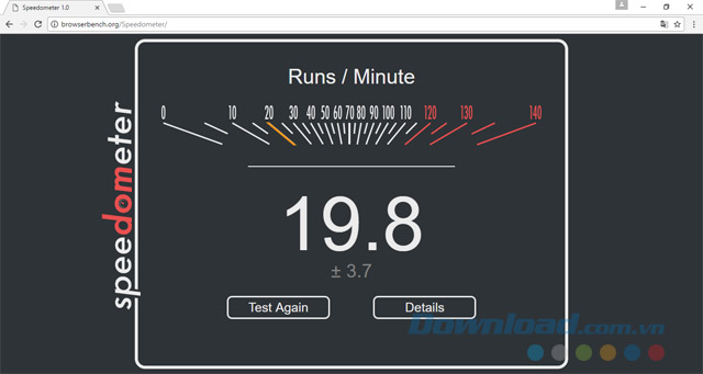 Đo tốc độ duyệt web trên Chrome