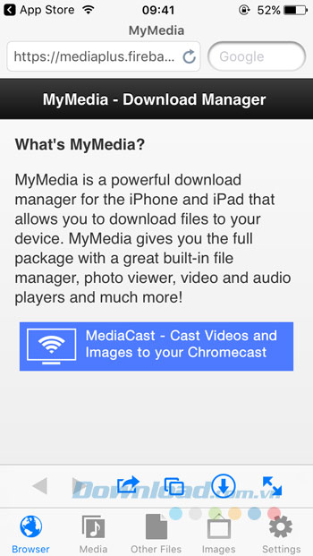 Giao diện chính của MyMedia