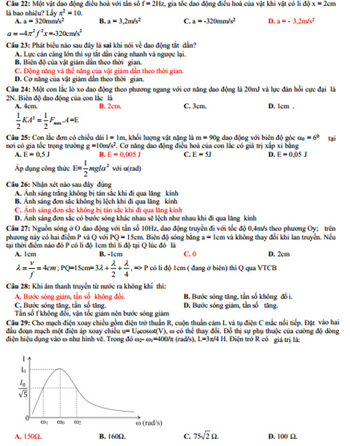 Đề thi thử THPT Quốc gia 2017 môn Vật lý trường THPT Chuyên Lương Văn Chánh