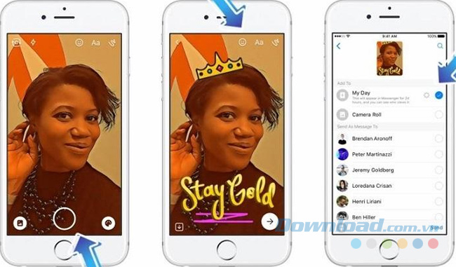 Biến Messenger thành Snapchat