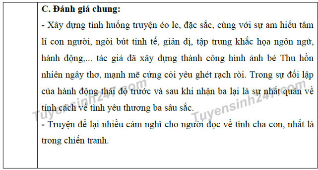 Đáp án đề thi vào lớp 10 môn văn 2017