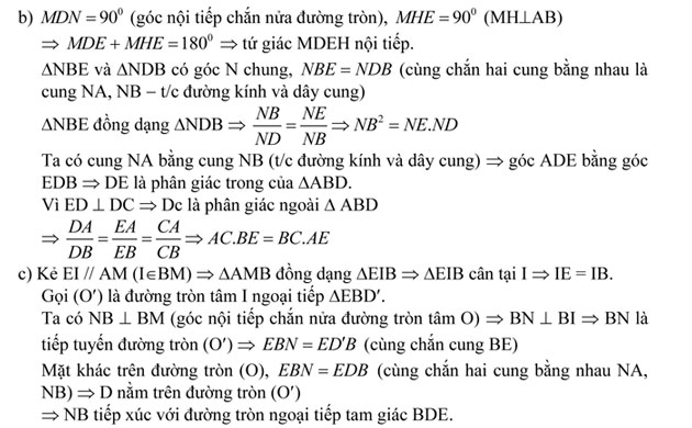 Đề thi tuyển sinh vào lớp 10 môn Toán