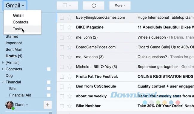 Mở Tasks trong Gmail