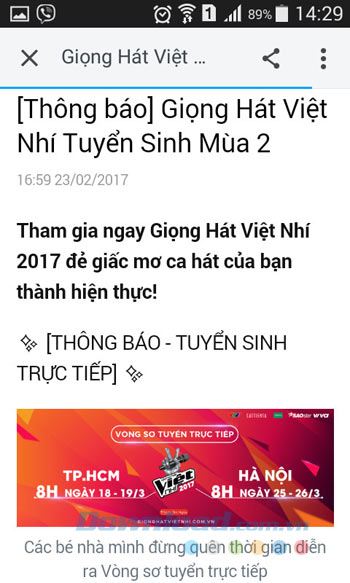 Đọc tin tức về Giọng hát Việt nhí