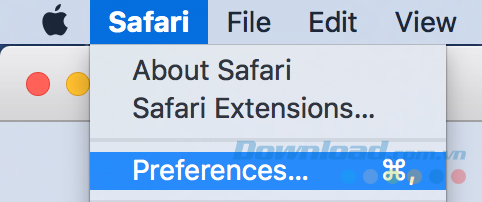 Kiểm tra phiên bản của Safari