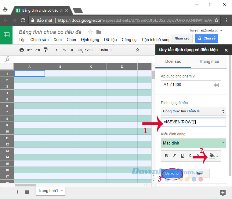 Hướng dẫn đổ màu xen kẽ các dòng trên bảng tính Excel  Tin tức tên miền  hosting