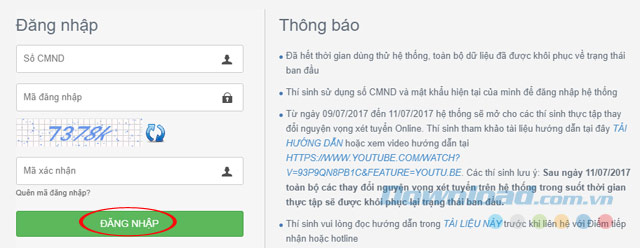 Hệ thống thi THPT Quốc gia 2017