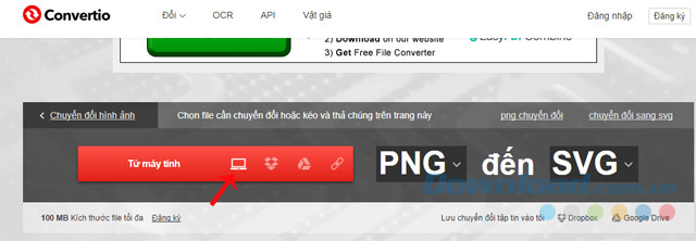 Cách chuyển đổi PNG sang SVG trực tuyến