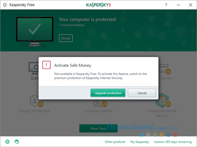 Nâng cấp Kaspersky