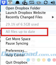 Xác nhận rằng Dropbox đã lưu file đã tải lên Cloud