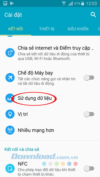 Sử dụng dữ liệu