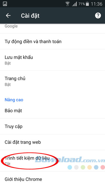 Trình tiết kiệm dữ liệu