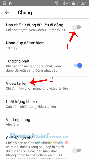 Tải video lên