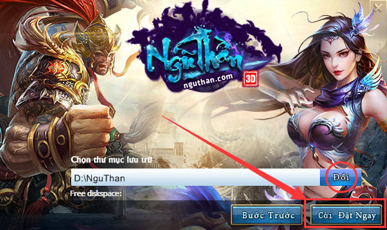 Cài game Ngũ Thần 3D ngay