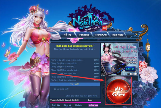 Chơi game Ngũ Thần 3D