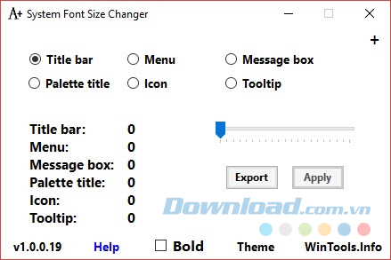 Tiện ích System Font Changer