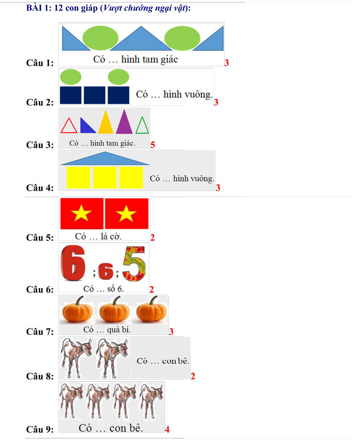 Đề thi Violympic Toán lớp 1 vòng 3 năm 2017 - 2018