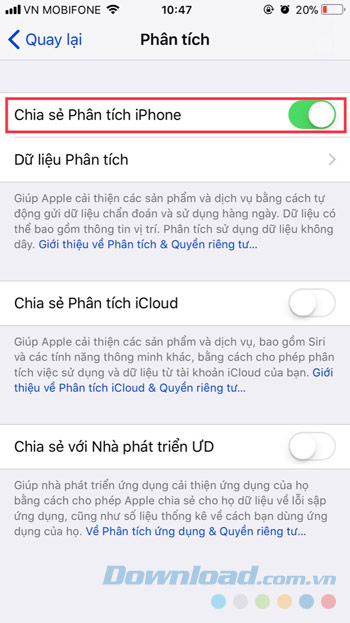 Giao diện phân tích 