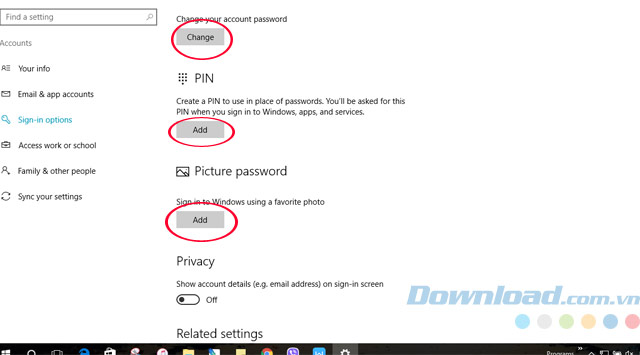 Các cách thay đổi mật khẩu