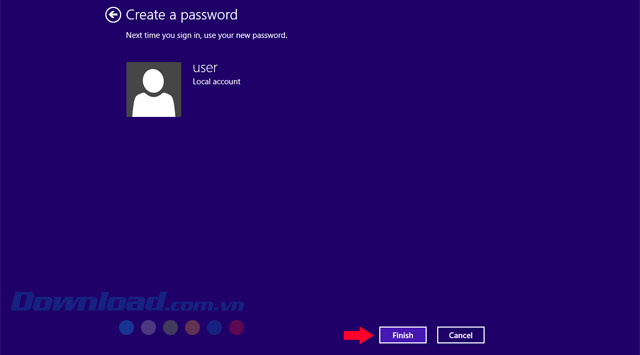 Đặt mật khẩu Win 8