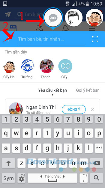 Thêm cửa sổ Chat